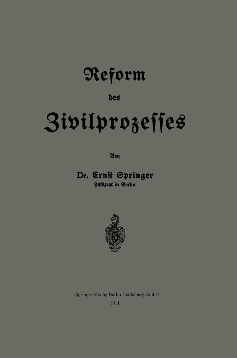 Reform Des Zivilprozesses (English, Ernst Springer) - Image 2 - BookBajar