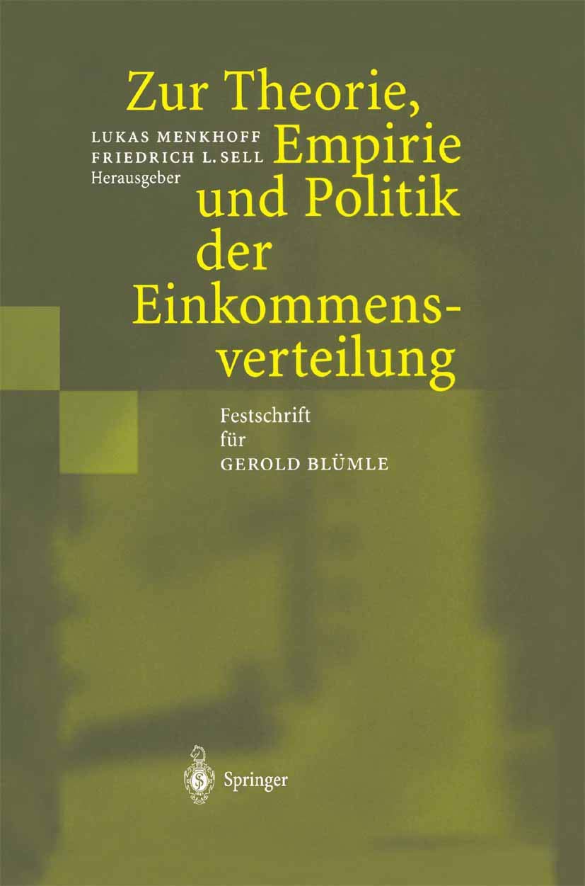 Zur Theorie, Empirie Und Politik Der Einkommensverteilung (English, Lukas Menkhoff | Friedrich L. Sell) - Image 2 - BookBajar