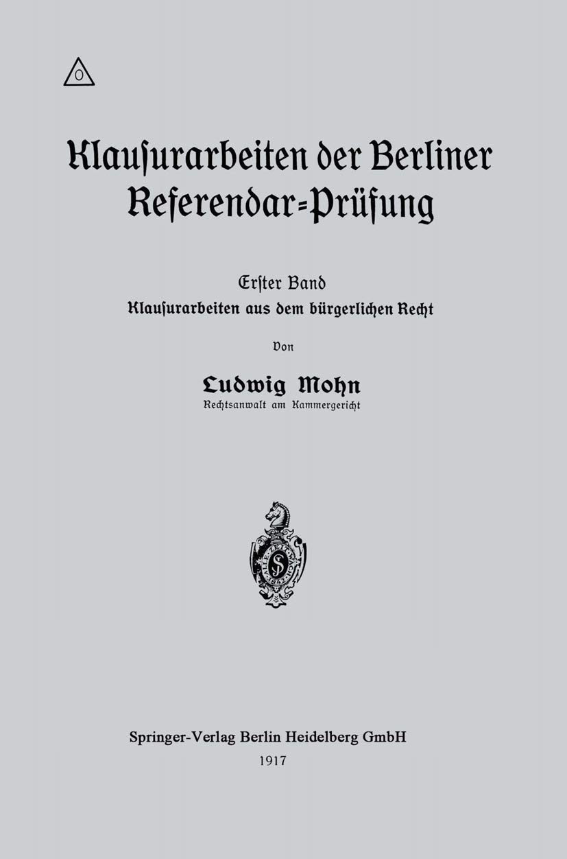 Klausurarbeiten Der Berliner Referendar-Prüfung (English, Ludwig Mohn) - Image 2 - BookBajar