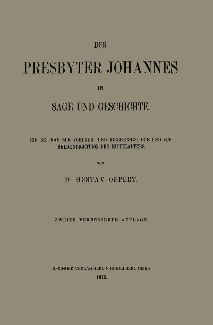 Der Presbyter Johannes in Sage Und Geschichte (English, Gustav Ferdinand Oppert) - Image 2 - BookBajar
