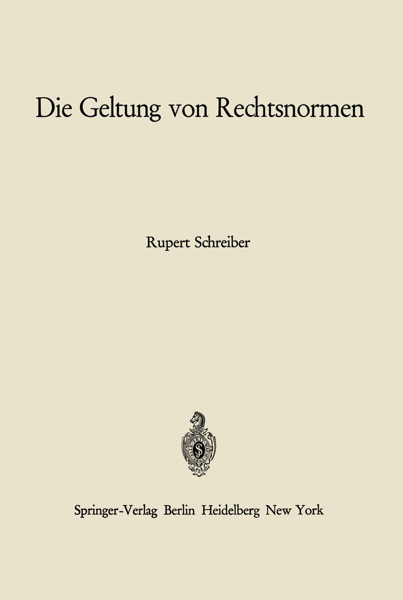 Die Geltung Von Rechtsnormen (English, Rupert Schreiber) - Image 2 - BookBajar