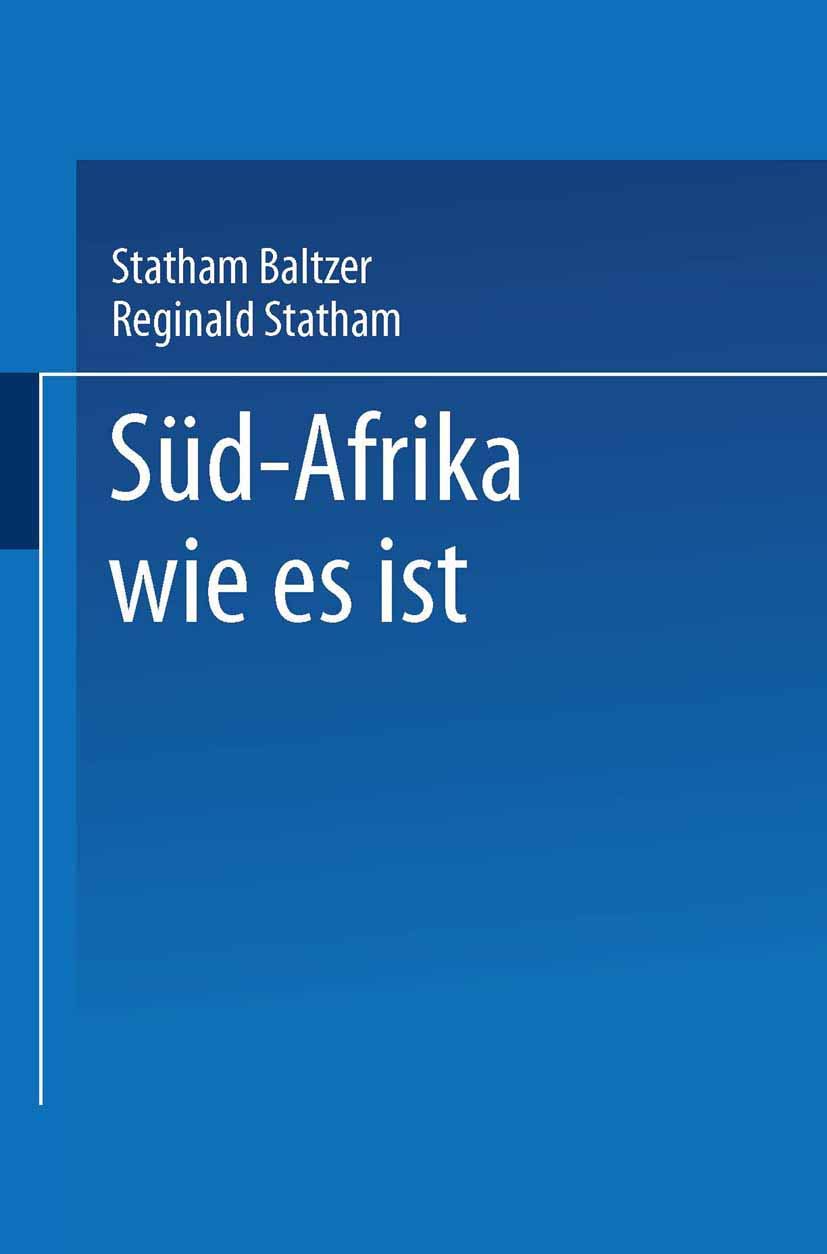 Süd-Afrika Wie Es Ist (English, Statham Baltzer) - Image 2 - BookBajar