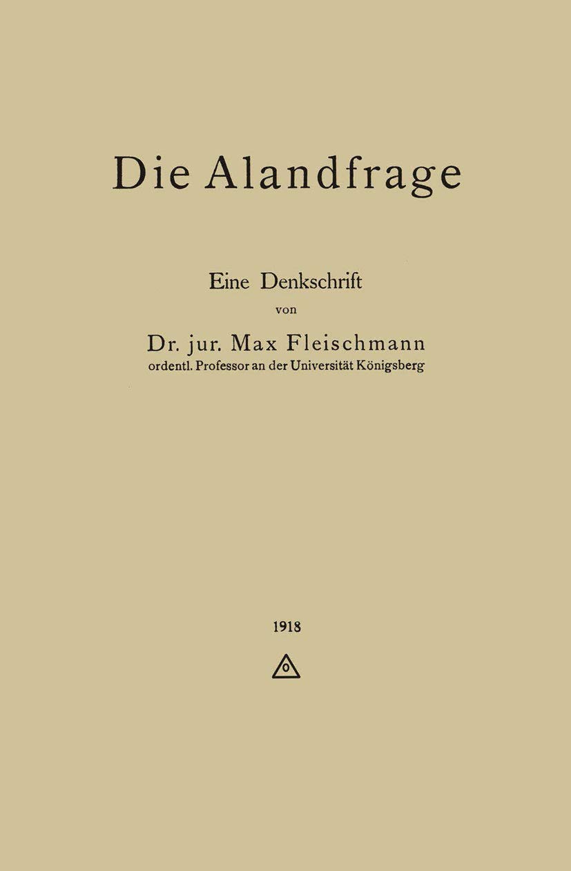 Die Alandfrage (English, Max Fleischmann) - Image 2 - BookBajar
