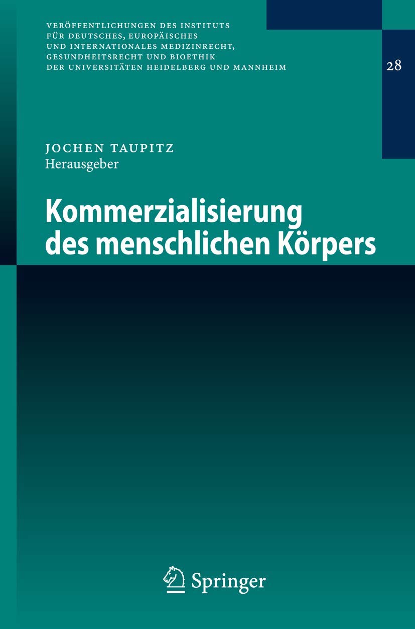 Kommerzialisierung Des Menschlichen Körpers (English, Jochen Taupitz) - Image 2 - BookBajar