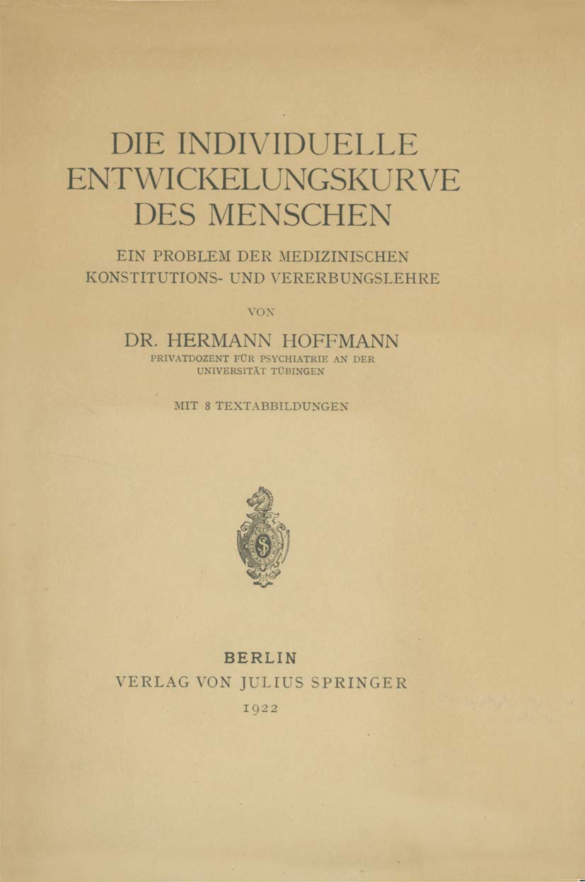 Die Individuelle Entwickelungskurve Des Menschen (English, Hermann Hoffmann) - Image 2 - BookBajar