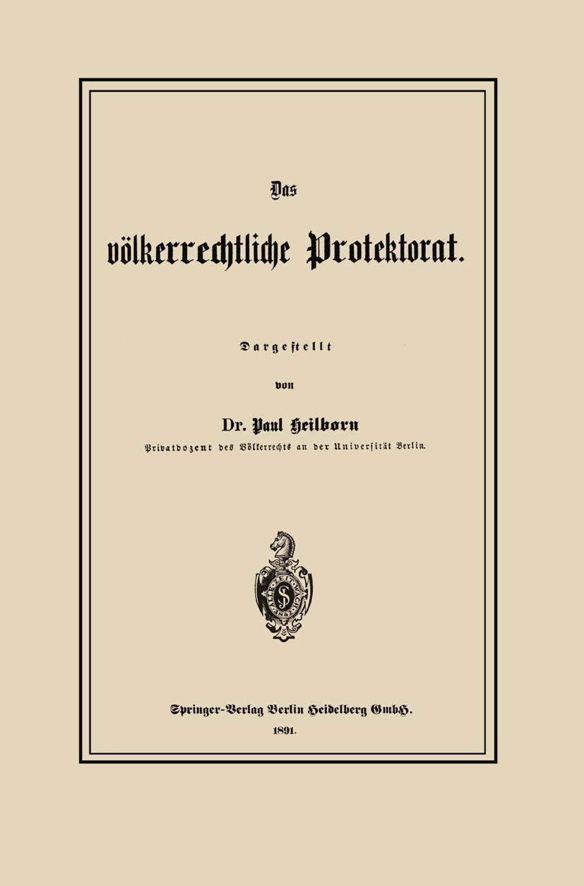 Das Völkerrechtliche Protektorat (English, Paul Heilborn) - Image 2 - BookBajar