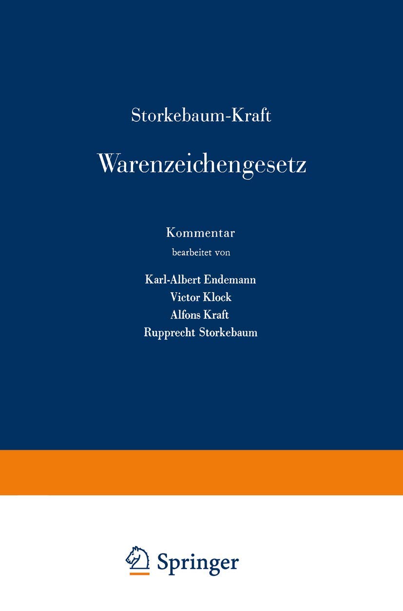 Storkebaum-Kraft Warenzeichengesetz (English, R. Storkebaum | K. a. Endemann | A. Kraft) - Image 2 - BookBajar
