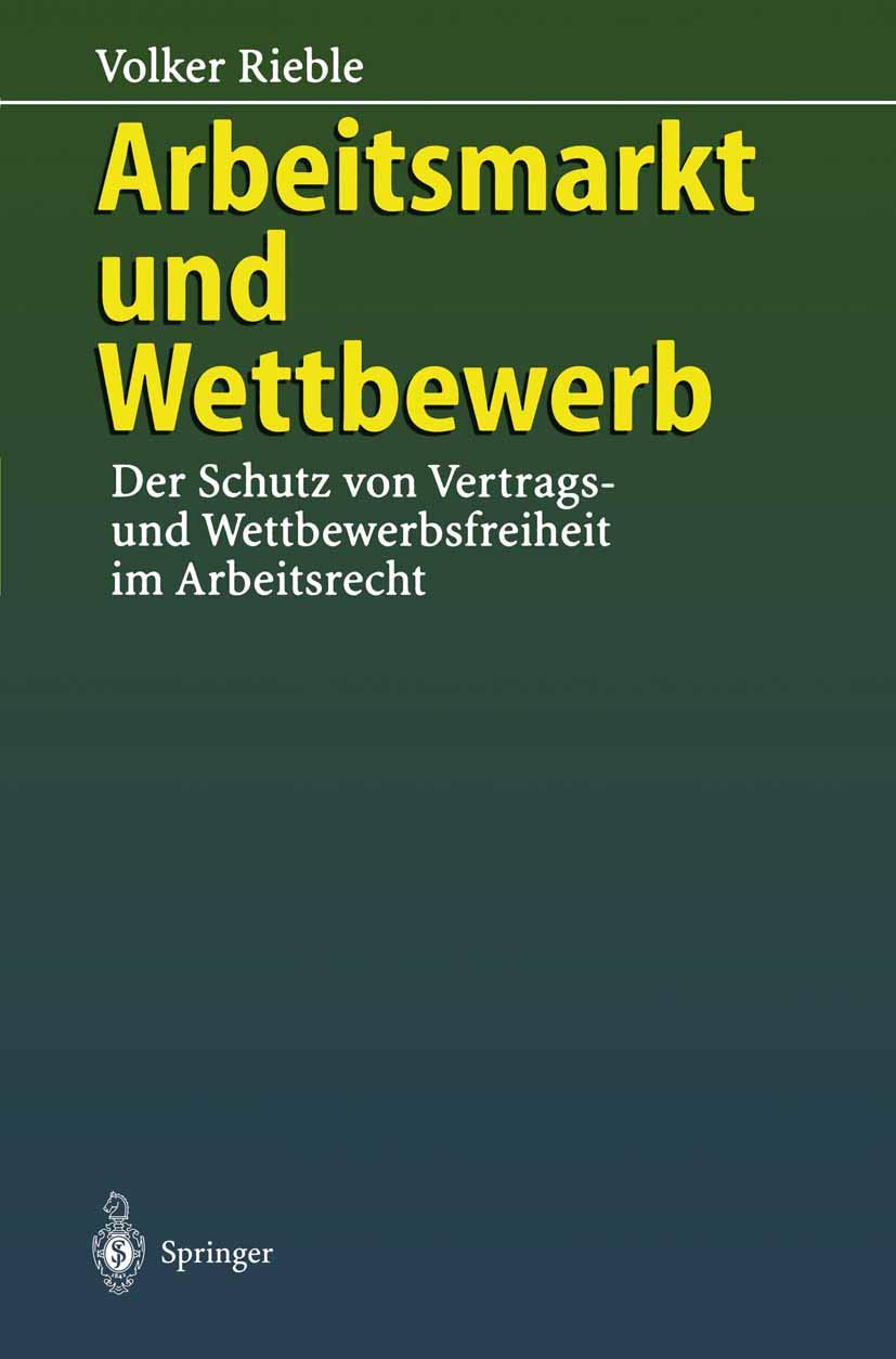 Arbeitsmarkt Und Wettbewerb (English, Volker Rieble) - Image 2 - BookBajar