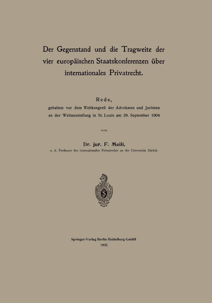Der Gegenstand Und Die Tragweite Der Vier Europäischen Staatskonferenzen Über Internationales Privat (English, Friedrich Meili) - Image 2 - BookBajar