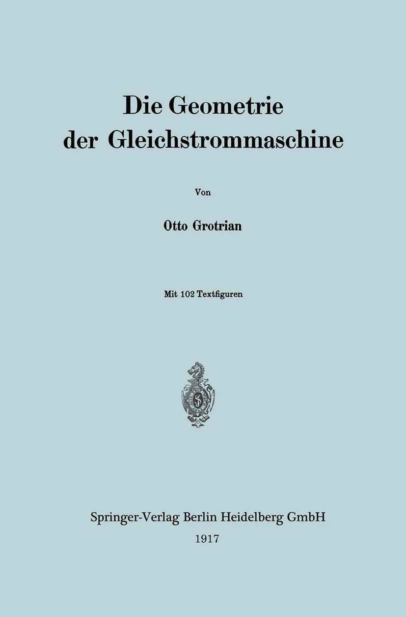 Die Geometrie Der Gleichstrommaschine (English, Otto Grotrian) - Image 2 - BookBajar