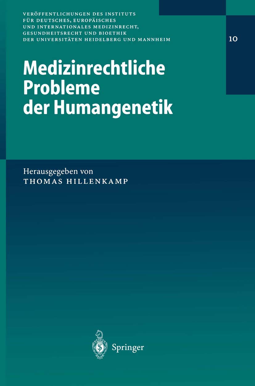 Medizinrechtliche Probleme Der Humangenetik (English, Thomas Hillenkamp) - Image 2 - BookBajar