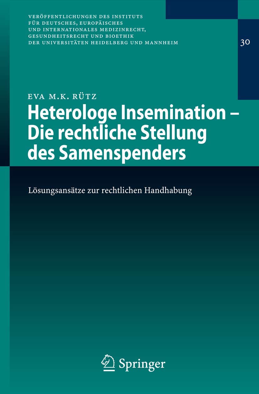 Heterologe Insemination - Die Rechtliche Stellung Des Samenspenders (English, Eva Maria K. Rütz) - Image 2 - BookBajar