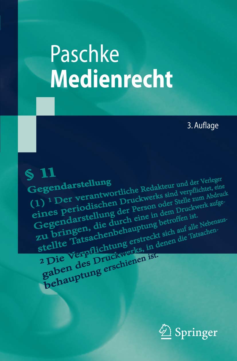 Medienrecht (English, Marian Paschke) - Image 2 - BookBajar