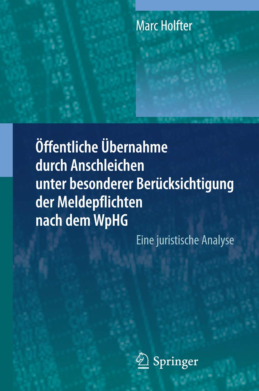 Öffentliche Übernahme Durch Anschleichen Unter Besonderer Berücksichtigung Der Meldepflichten Nach D (English, Marc Holfter) - Image 2 - BookBajar