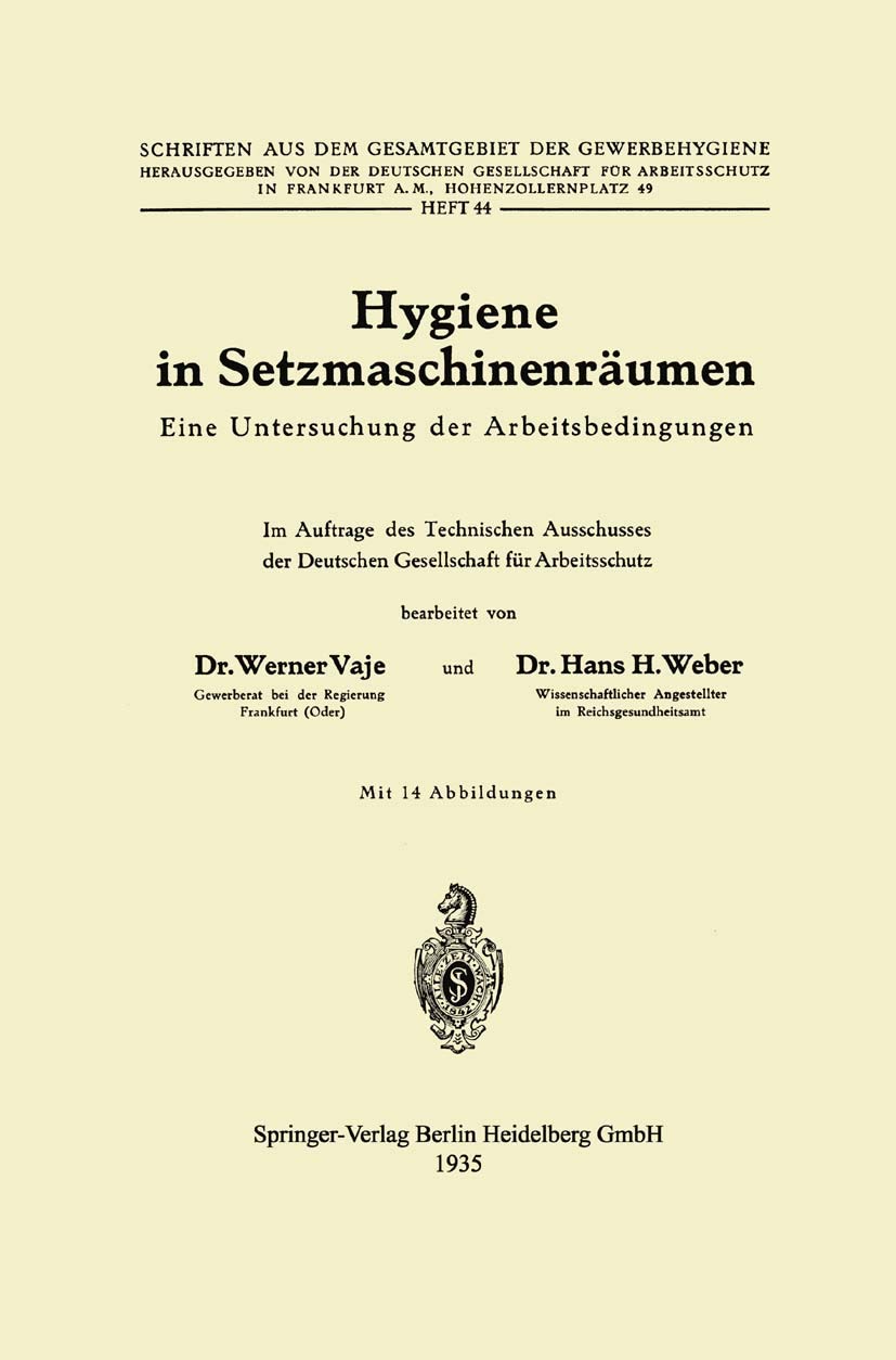 Hygiene in Setzmaschinenräumen (English, Werner Vaje | Hans H. Weber) - Image 2 - BookBajar