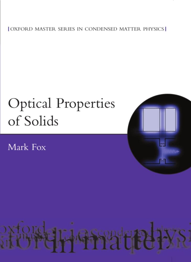 Buy Optical Properties of Solids (English, Paperback, Mark Fox) Online at Best Price - BookBajar
