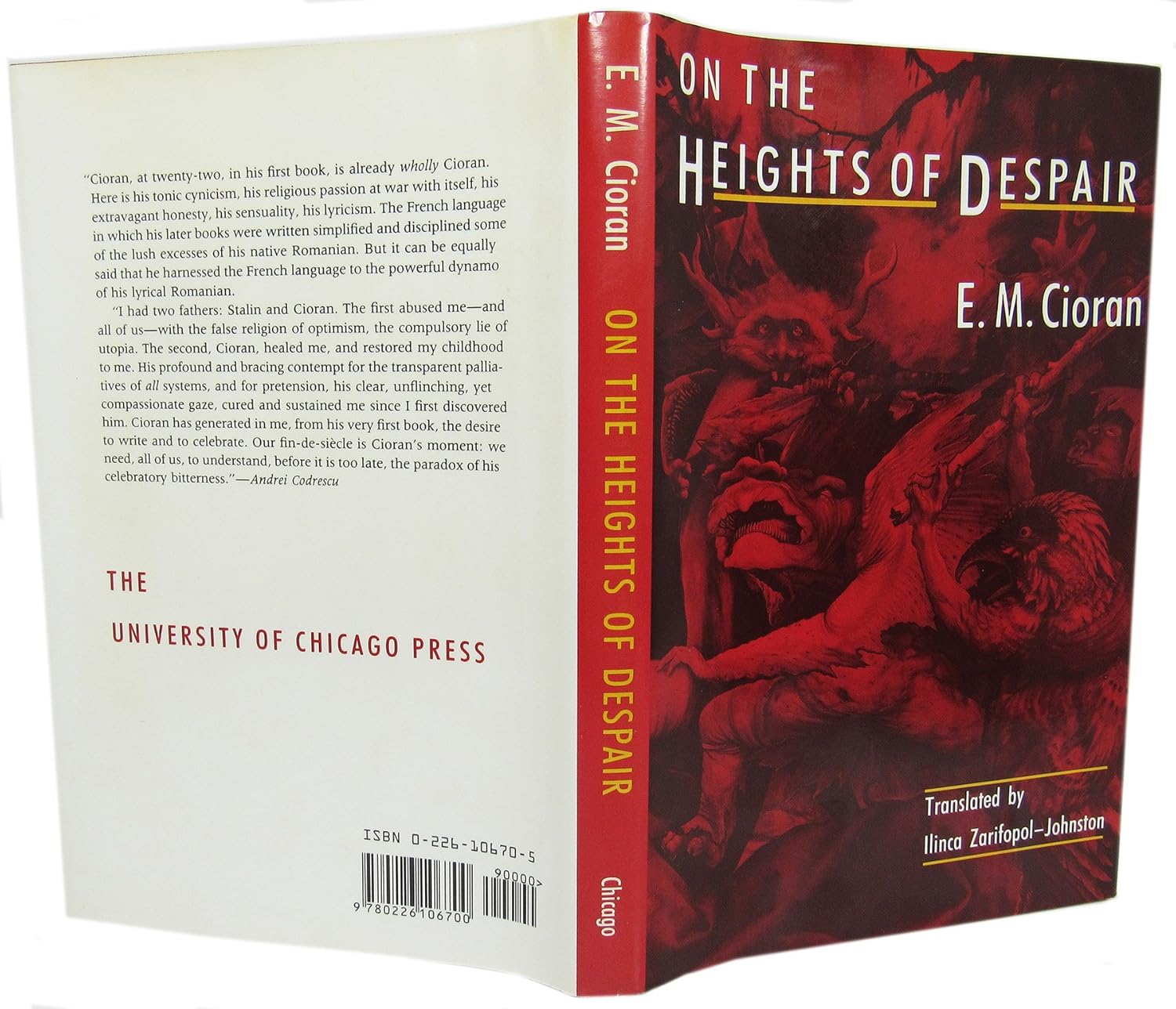 Buy On the Heights of Despair (English, Paperback, Cioran) Online at Best Price - BookBajar