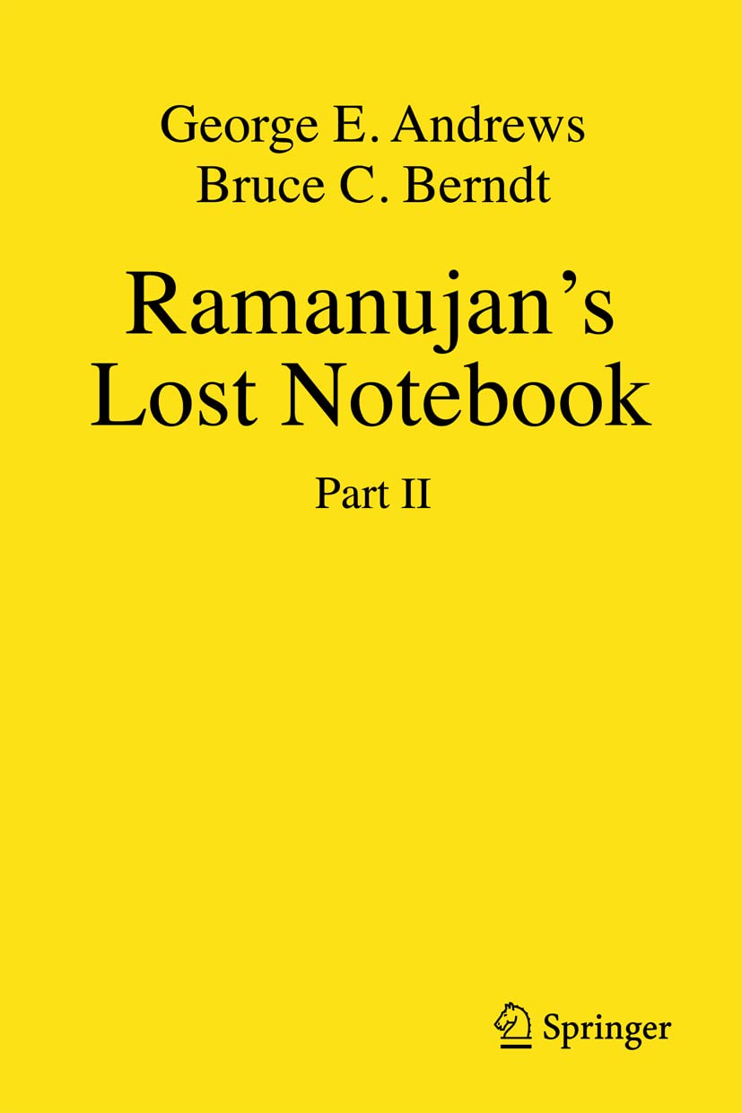 Buy Ramanujan's Lost Notebook (English, George E. Andrews | Bruce C. Berndt) Online at Best Price - BookBajar