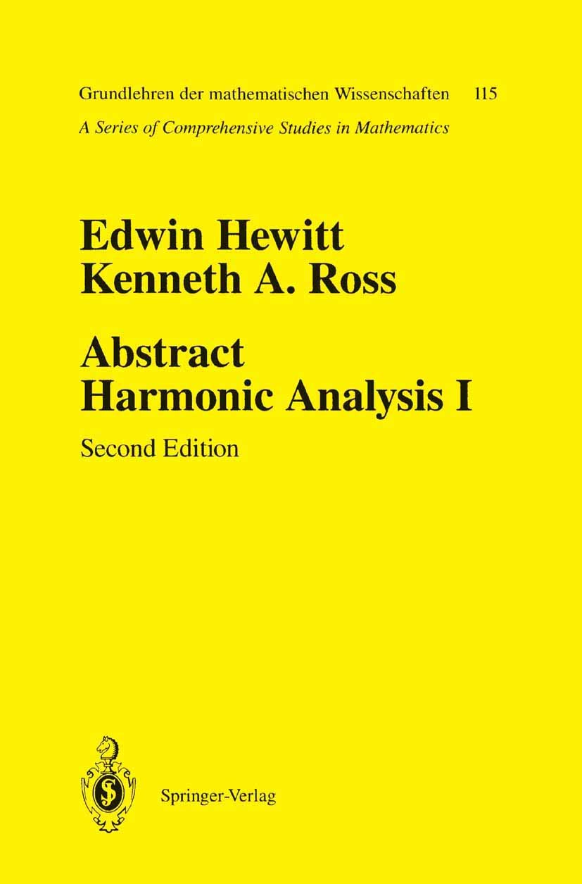 Buy Abstract Harmonic Analysis: Volume I Structure of Topological Groups Integration Theory Group Representations: 115 (Grundlehren der mathematischen ... Online at Best Price - BookBajar