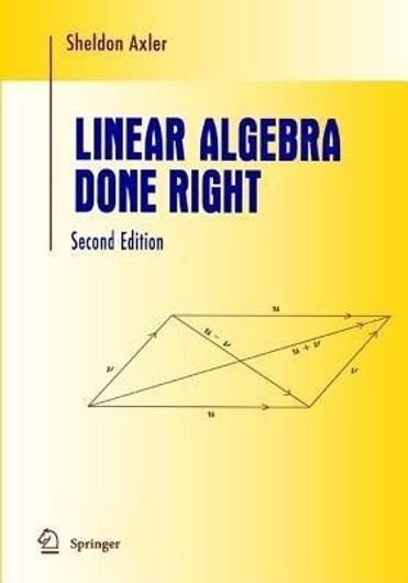 Buy Linear Algebra Done Right (English, Paperback) Online at Best Price - BookBajar