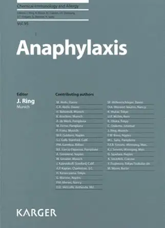 Buy Anaphylaxis (Chemical Immunology and Allergy) (English, Paperback, Johannes Ring) Online at Best Price - BookBajar