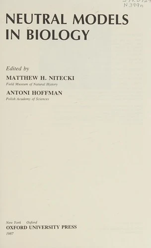 Buy Neutral Models in Biology (English, Matthew H. Nitecki | Antoni Hoffman) Online at Best Price - BookBajar