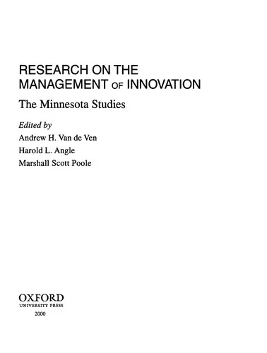 Buy Research on the Management of Innovation (English, Andrew H. Van de Ven | Andrew H. Van de Ven | Harold L. Angle) Online at Best Price - BookBajar