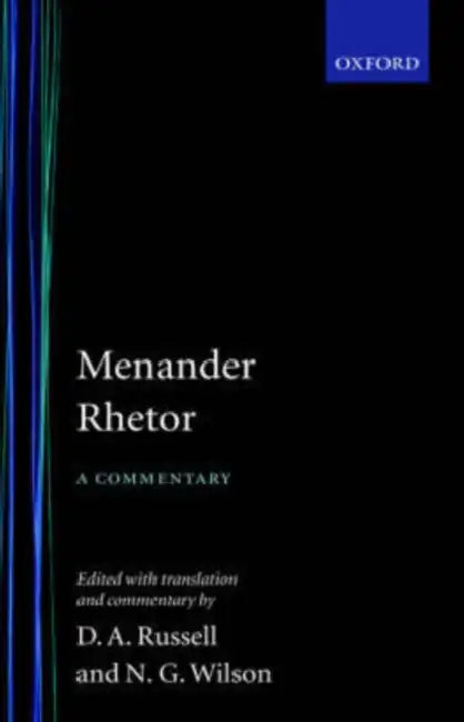 Buy Rhetor (English, Menander | Oxford University Press | Donald A. Russell) Online at Best Price - BookBajar