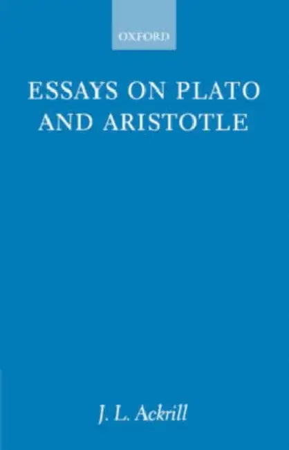Buy Essays on Plato and Aristotle (English, J. L. Ackrill) Online at Best Price - BookBajar