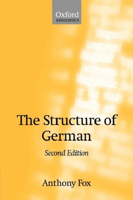 Buy The Structure of German (English, Anthony Fox) Online at Best Price - BookBajar