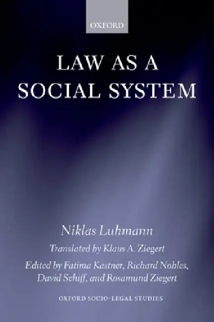 Buy Law as a Social System (English, Niklas Luhmann | Fatima Kastner | Richard Nobles) Online at Best Price - BookBajar