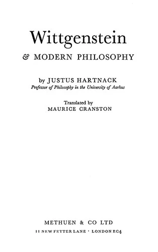 Buy Wittgenstein and Modern Philosophy (English, Justus Hartnack) Online at Best Price - BookBajar