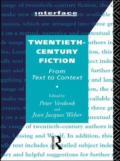 Buy Twentieth-Century Fiction (English, Verdonk Peter) Online at Best Price - BookBajar