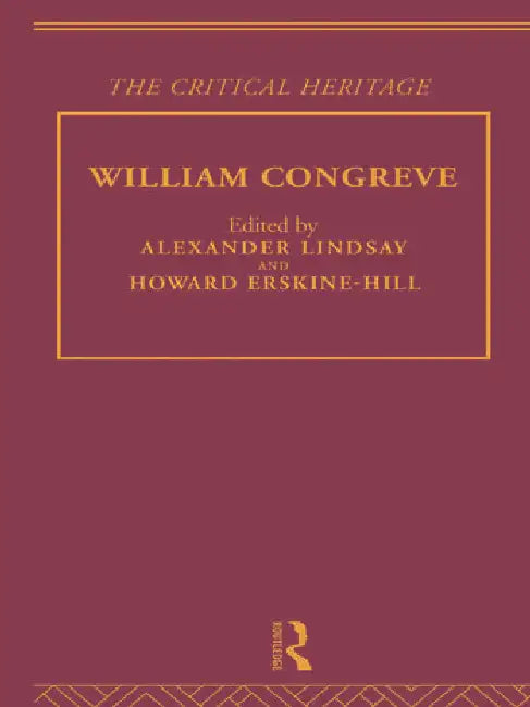 Buy William Congreve (English, Erskine-Hill Howard) Online at Best Price - BookBajar