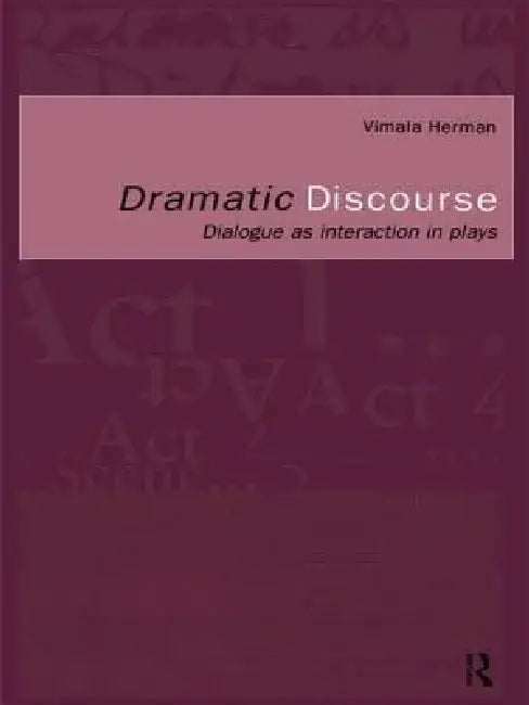 Buy Dramatic Discourse (English, Vimala Herman) Online at Best Price - BookBajar