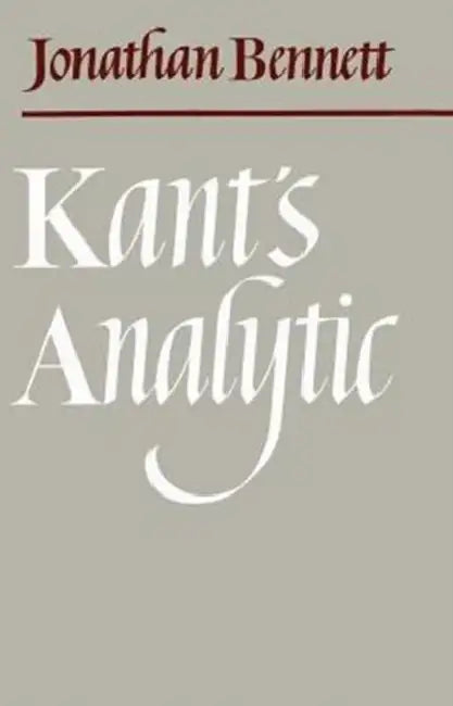 Buy Kant's Analytic (English, Jonathan Bennett | Jonathan Bennett) Online at Best Price - BookBajar