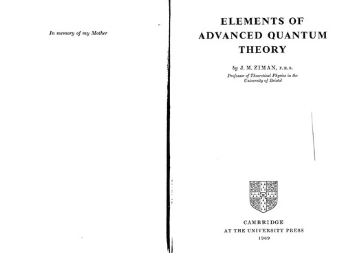 Buy Elements of Advanced Quantum Theory (English, J. M. Ziman) Online at Best Price - BookBajar