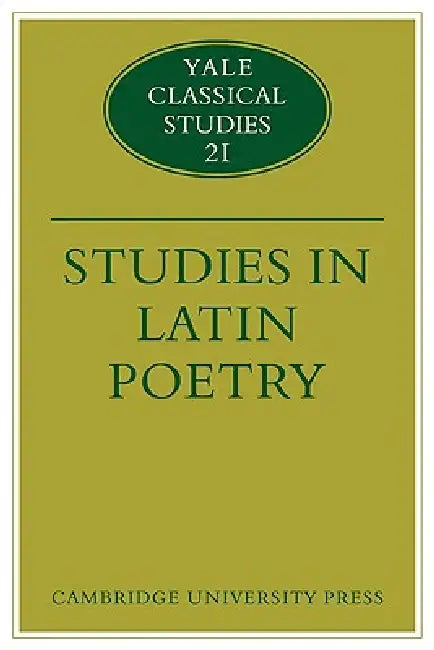 Buy Studies in Latin Poetry (English, Christopher M. Dawson | Thomas Cole) Online at Best Price - BookBajar