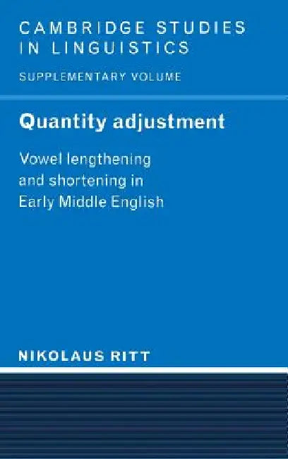 Buy Quantity Adjustment (English, Nikolaus Ritt) Online at Best Price - BookBajar