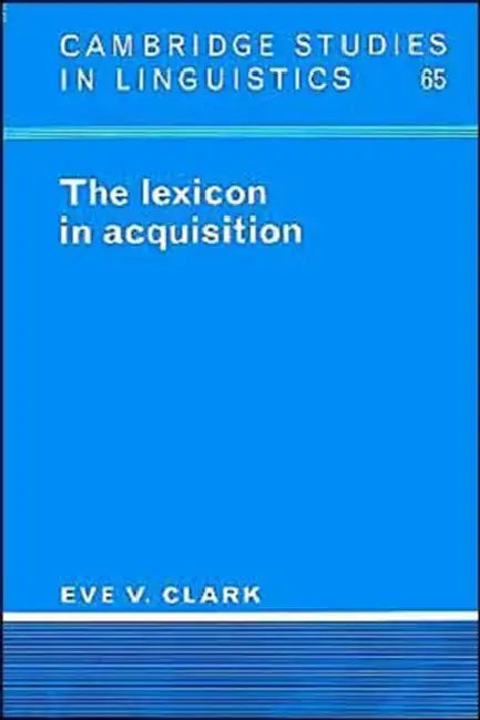 Buy The Lexicon in Acquisition (English, Eve V. Clark) Online at Best Price - BookBajar