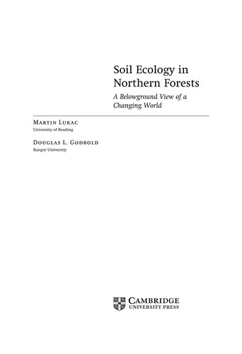 Buy Soil Ecology in Northern Forests (English, Martin Lukac | Douglas L. Godbold) Online at Best Price - BookBajar