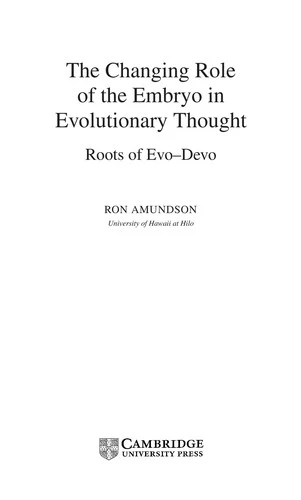 Buy The Changing Role of the Embryo in Evolutionary Thought (English, Ron Amundson) Online at Best Price - BookBajar