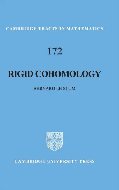 Buy Rigid Cohomology (English, Bernard Le Stum) Online at Best Price - BookBajar