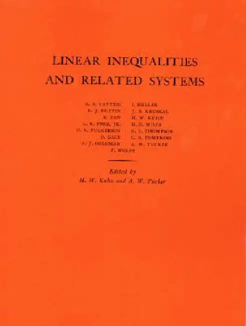 Buy Linear Inequalities and Related Systems (English, Harold W. Kuhn | Albert William Tucker) Online at Best Price - BookBajar