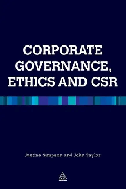 Buy Corporate Governance Ethics and Csr (English, Justine Simpson | John R. Taylor) Online at Best Price - BookBajar