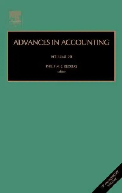 Buy Advances in Accounting (English, Philip M. J. Reckers) Online at Best Price - BookBajar