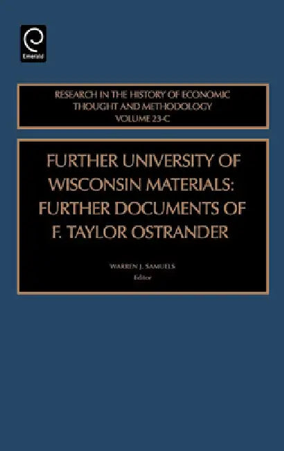 Buy Further University of Wisconsin Materials (English, Jeff E. Biddle | Ross B. Emmett | Warren J. Samuels) Online at Best Price - BookBajar