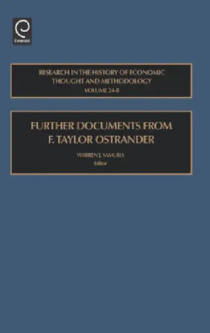 Buy Further Documents from F. Taylor Ostrander (English, Warren J. Samuels) Online at Best Price - BookBajar