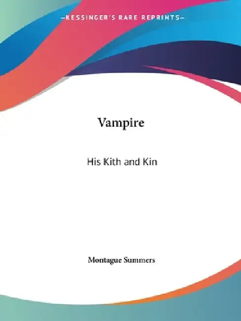 Buy Vampire (English, Montague Summers) Online at Best Price - BookBajar