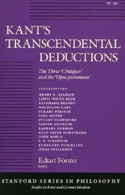 Buy Kant's Transcendental Deductions (English, Eckart Förster) Online at Best Price - BookBajar